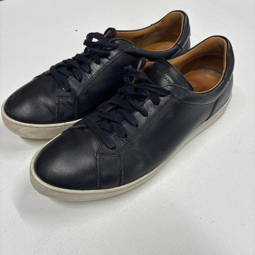 Magnanni Costa Lo Mens Leather Low Top Sneakers Black Navy 10.5 24441